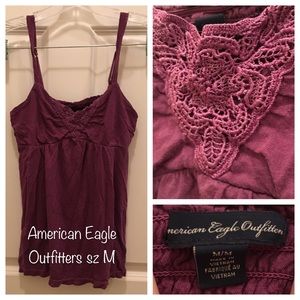 ♥️ 5x$15 AE crochet fancy tee with adjustable straps